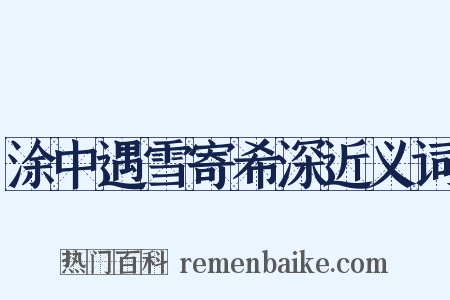 涂中遇雪寄希深近义词是什么意思的图片